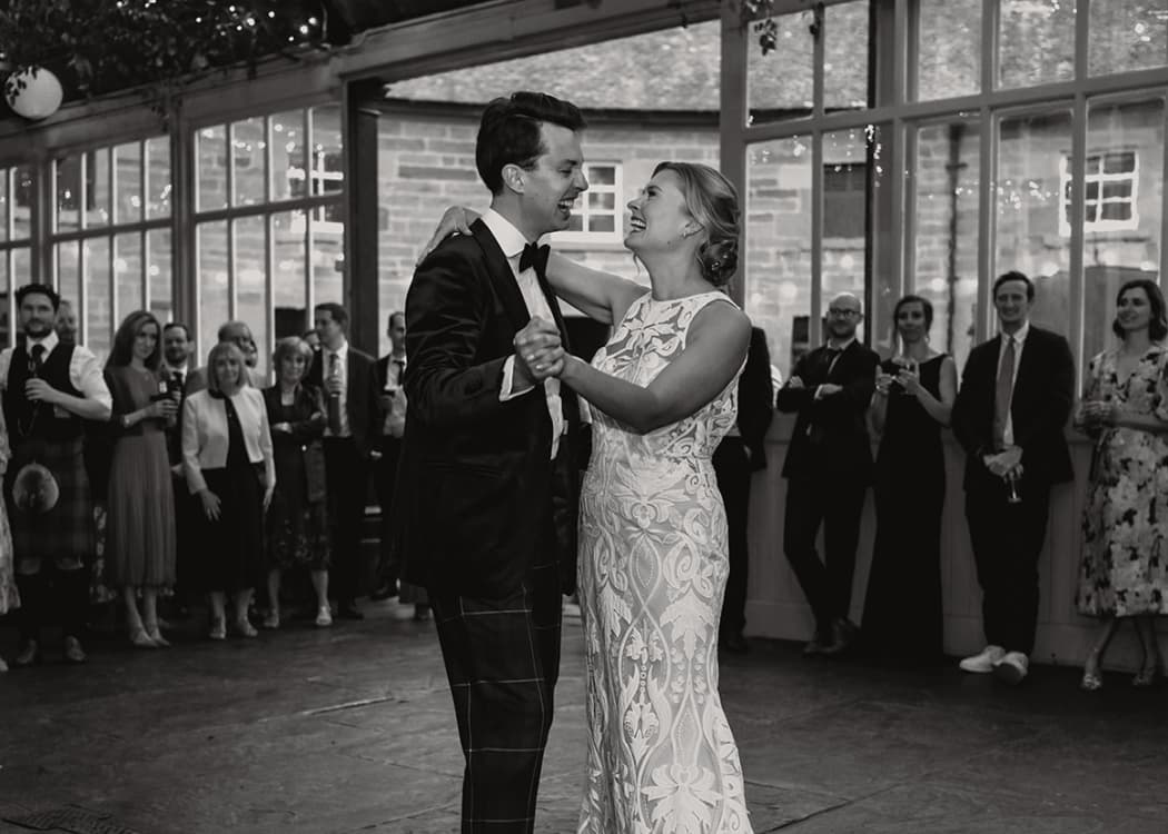 James and Lauren enjoy their first dance